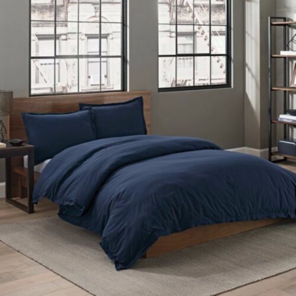 Bed Bath Beyond Bedding Garment Washed Solid Duvet Cover Set